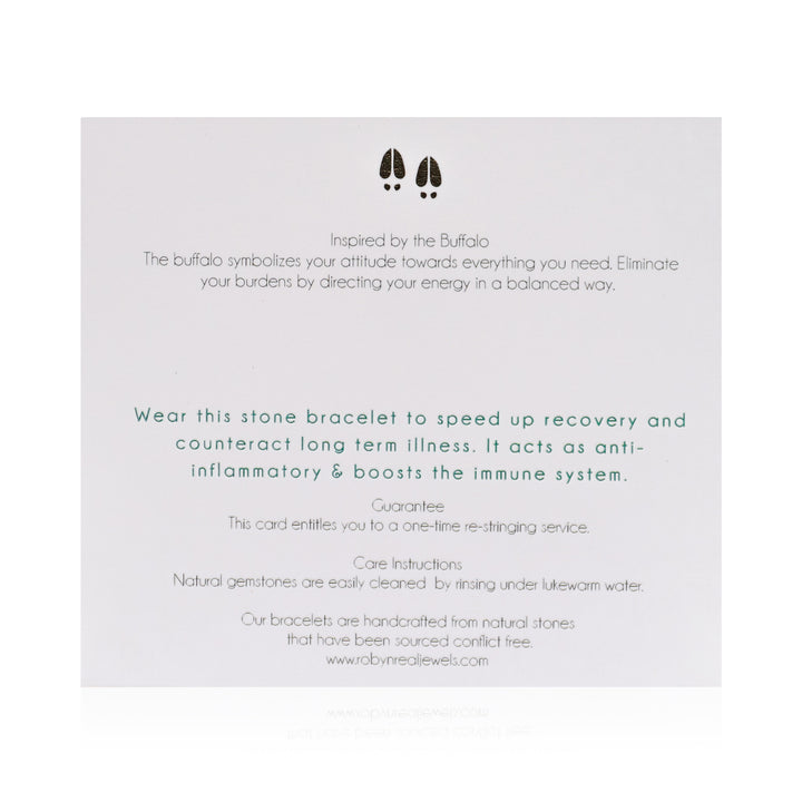 Moss Agate "Safari" Bracelet back card