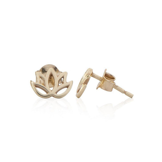 Lotus Flower Stud Earrings - Robyn Real Jewels