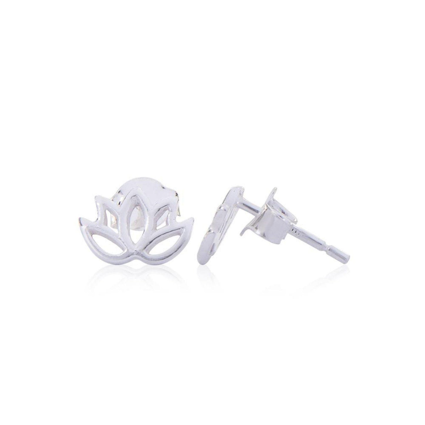 Lotus Flower Stud Earrings - Robyn Real Jewels