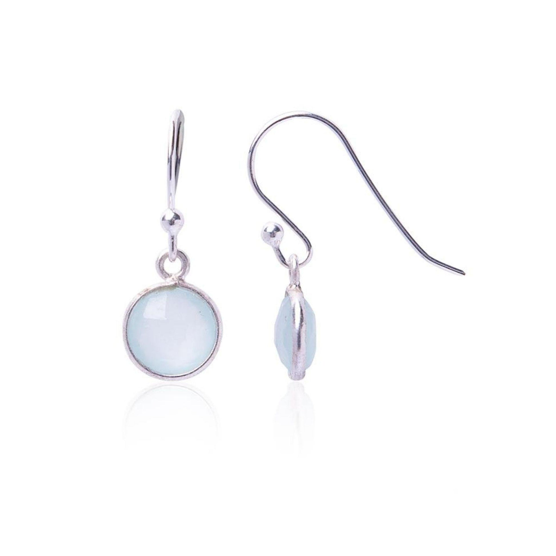 Aqua Chalcedony "Riley" Earrings - Robyn Real Jewels