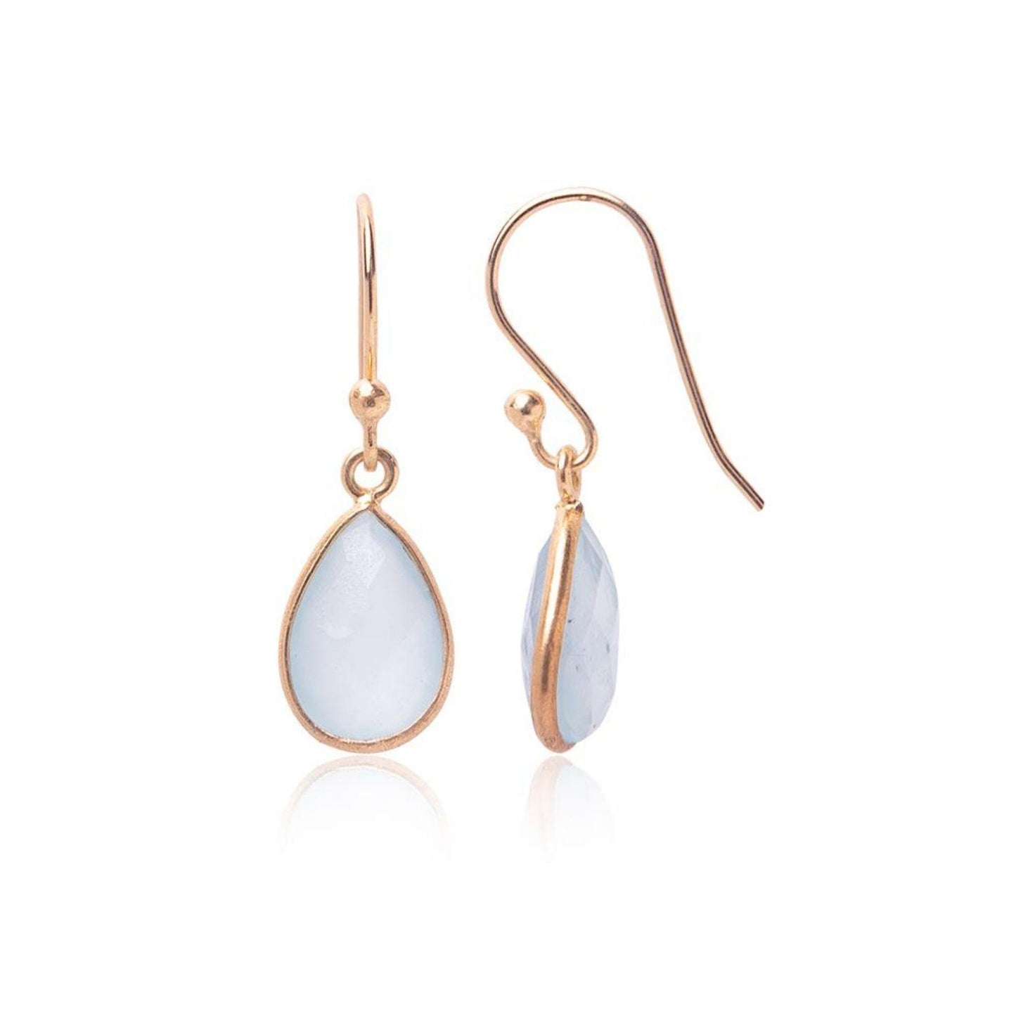 Aqua Chalcedony "Tanya" Earrings - Robyn Real Jewels