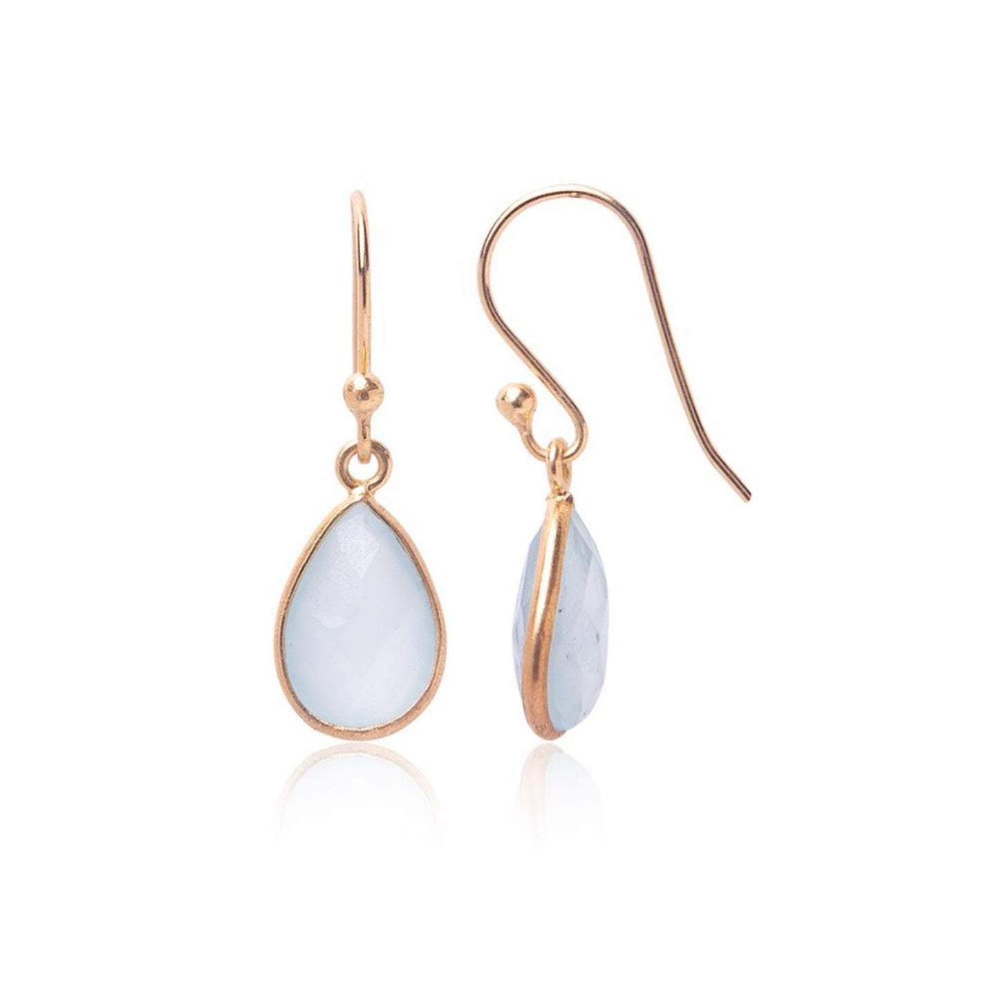 Aqua Chalcedony "Tanya" Earrings - Robyn Real Jewels