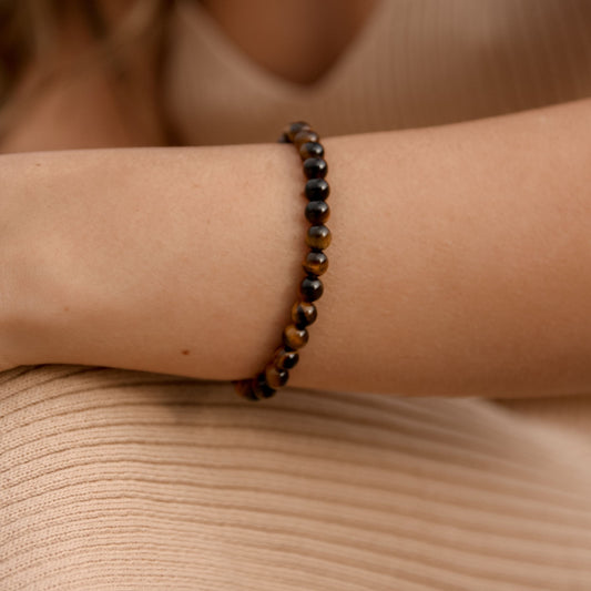 Tiger Eye "Safari" Bracelet model hand alone