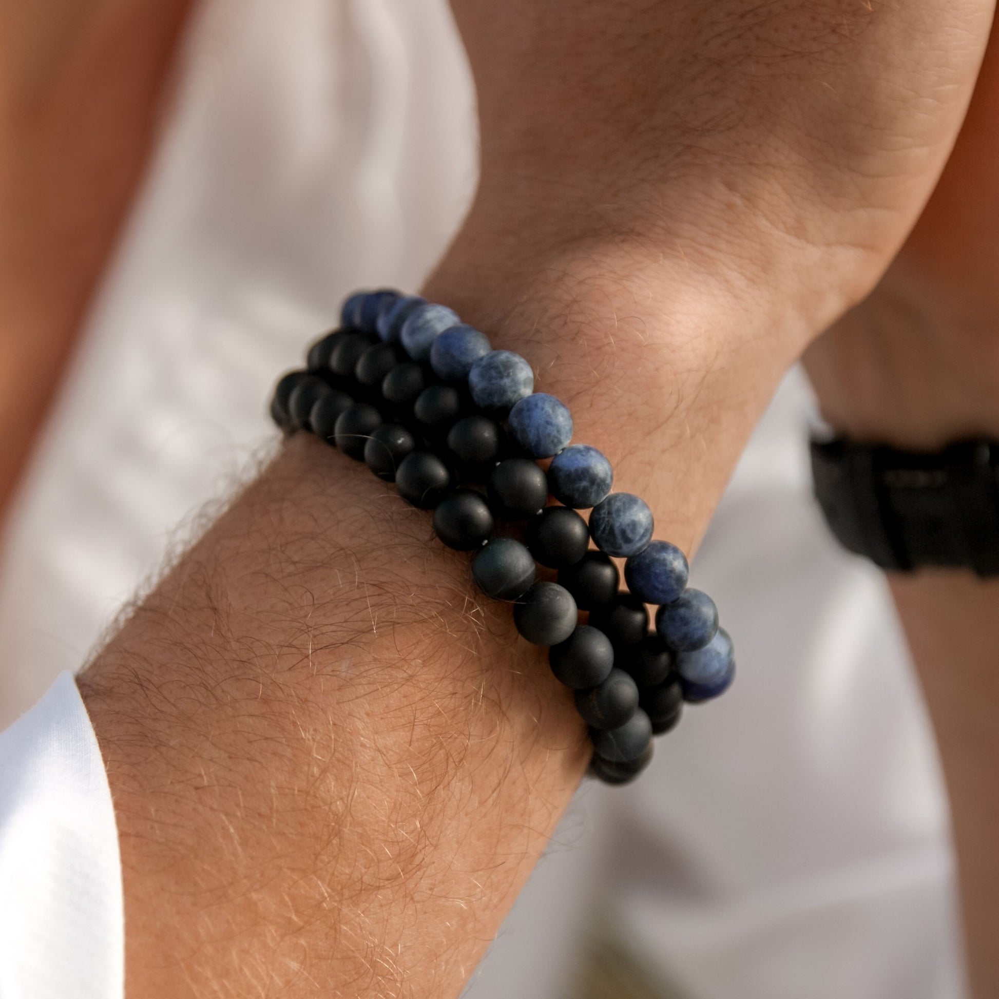 Sodalite Men's Bracelet model image stacked