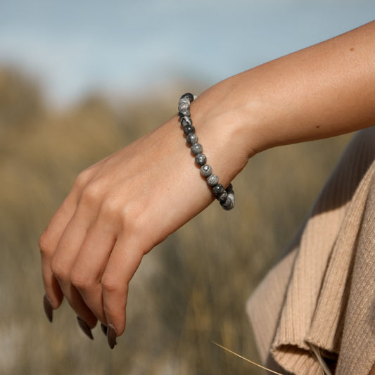 Crazy Lace Agate Stone Bracelet model image 