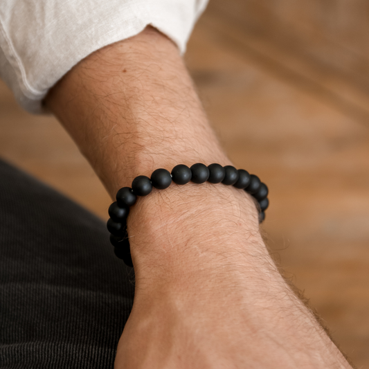 Black Onyx Stone Men's Bracelet