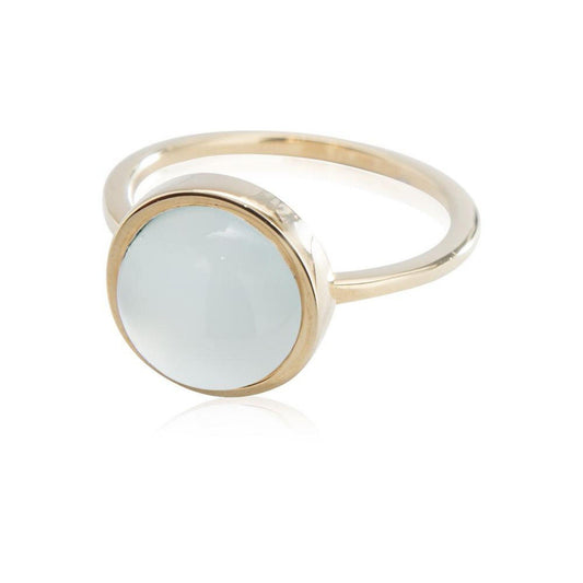 Aqua Chalcedony Round Ring - Robyn Real Jewels