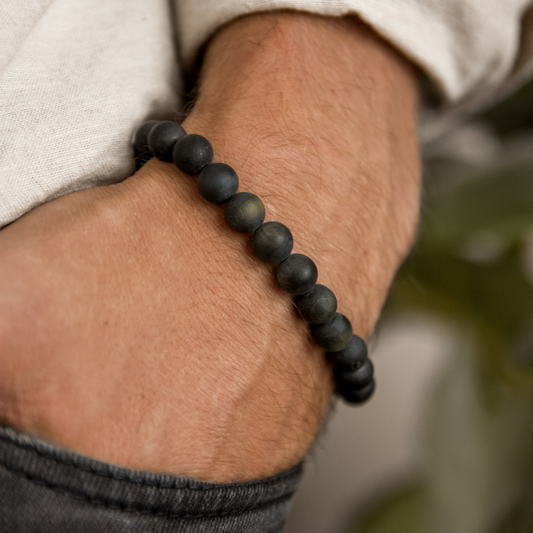 Catseye & Black Onyx Mens Bracelet - Robyn Real Jewels