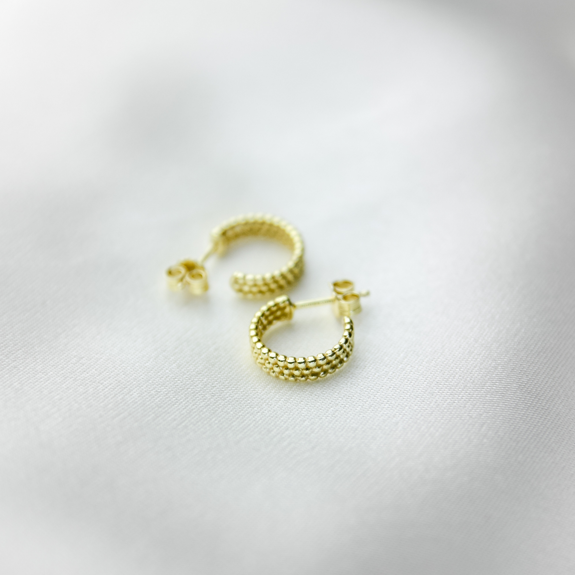Thick Beaded Hoops - Robyn Real Jewels