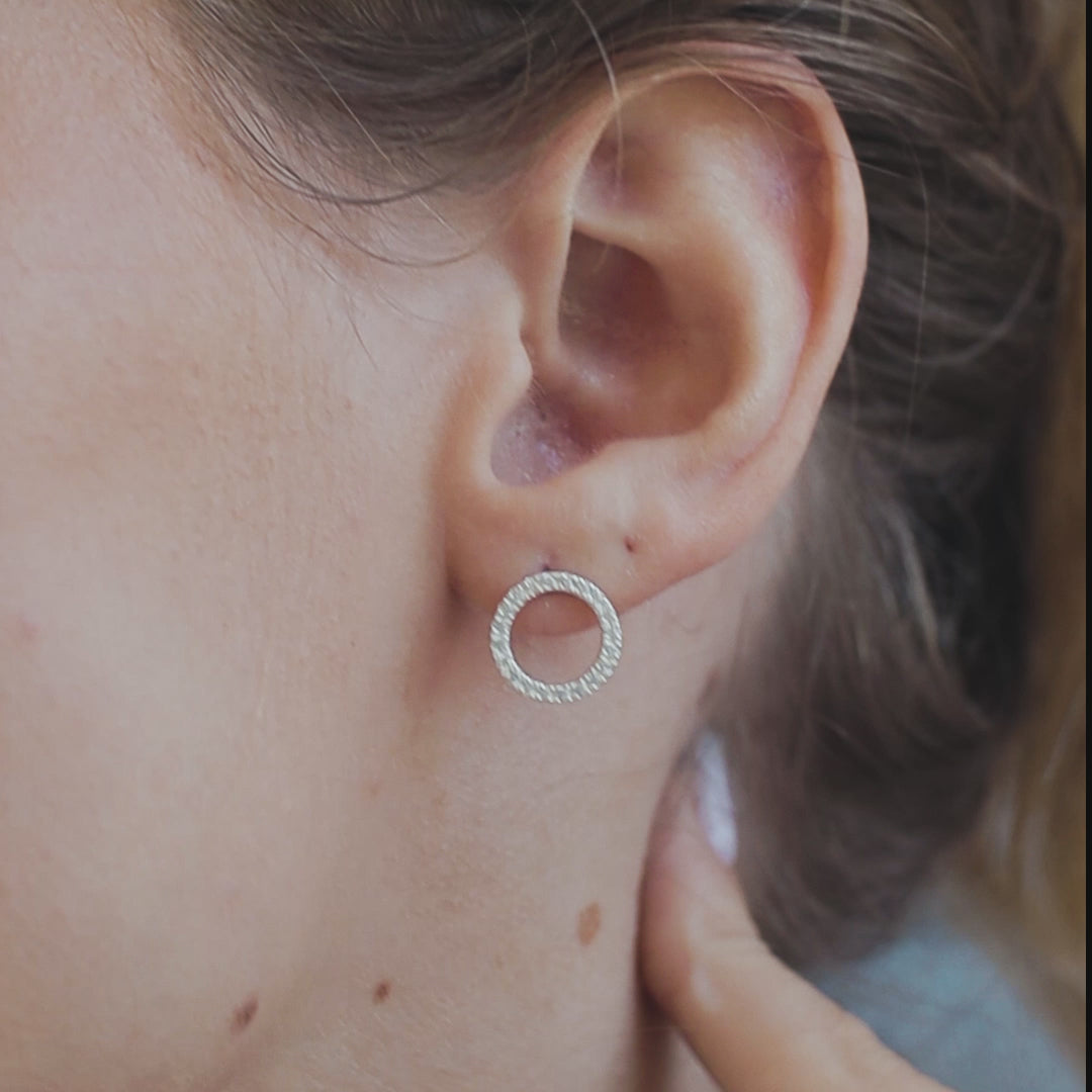 Sparkle Zirconia Circle Studs - Robyn Real Jewels