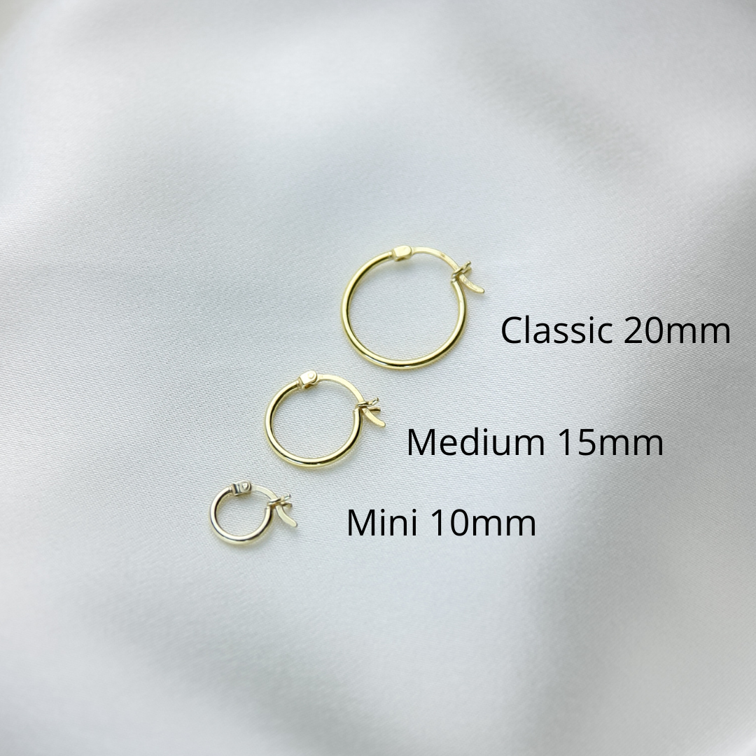 Classic Large Hoop Earrings - Robyn Real Jewels